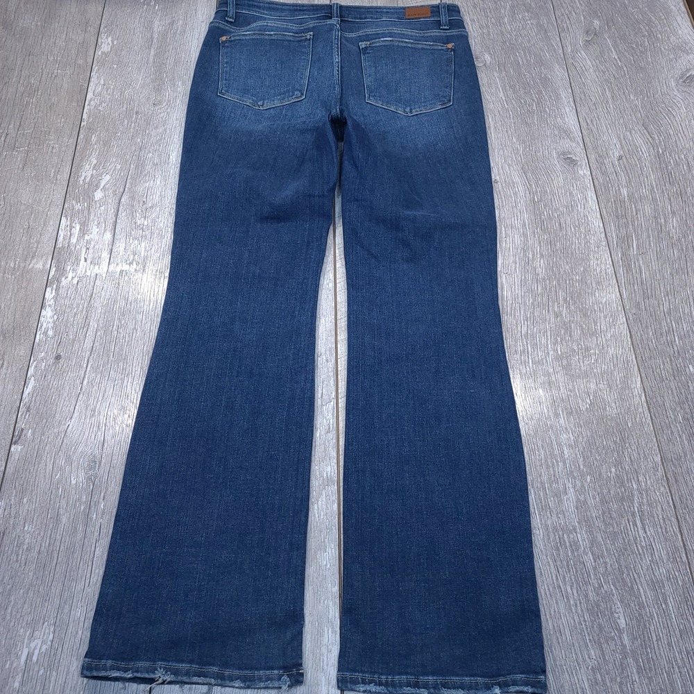 Judy Blue Bootcut Jeans Women Size 15 Blue Dark Wash Frayed Hem Western Cowgirl - Picture 3 of 8